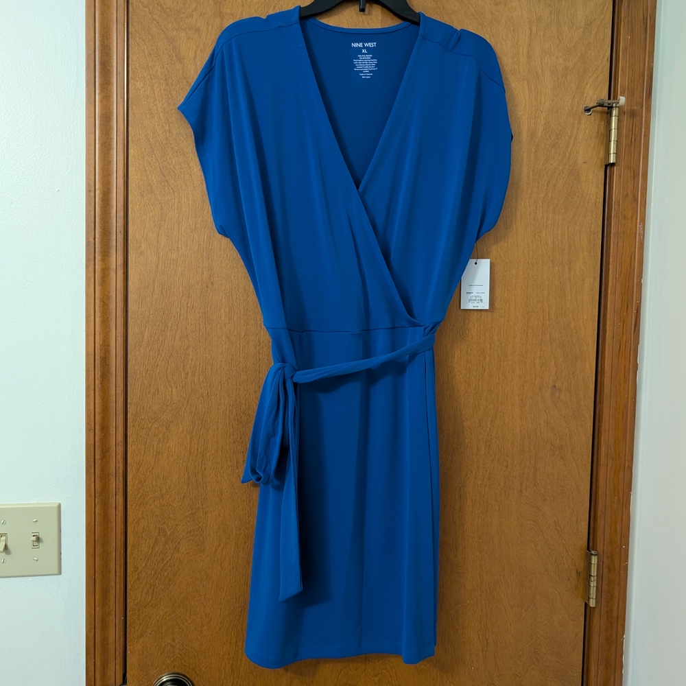 NWT Blue Wrap Dress